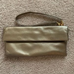 Bronze/Gold fold over wristlet.